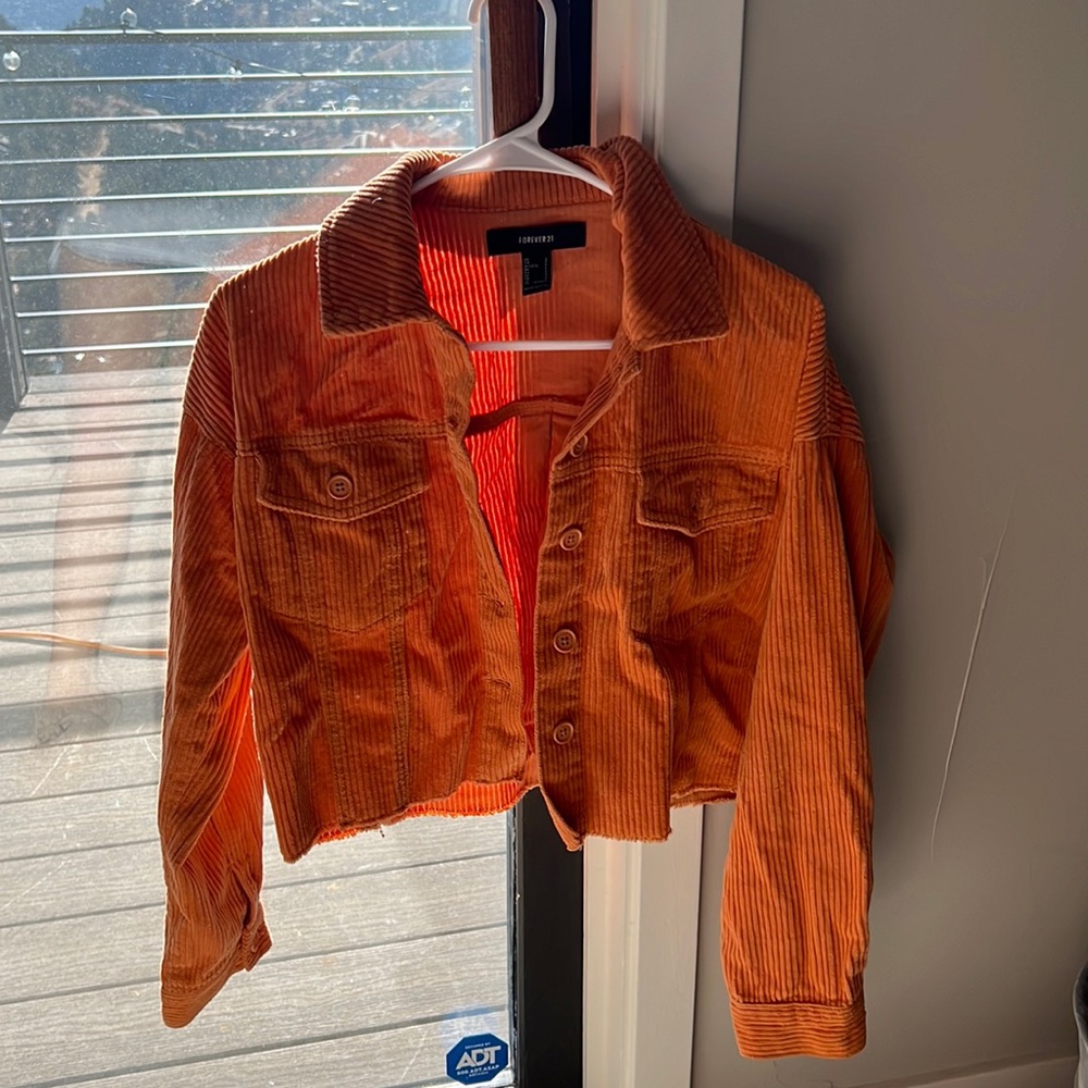 Corduroy cropped jacket